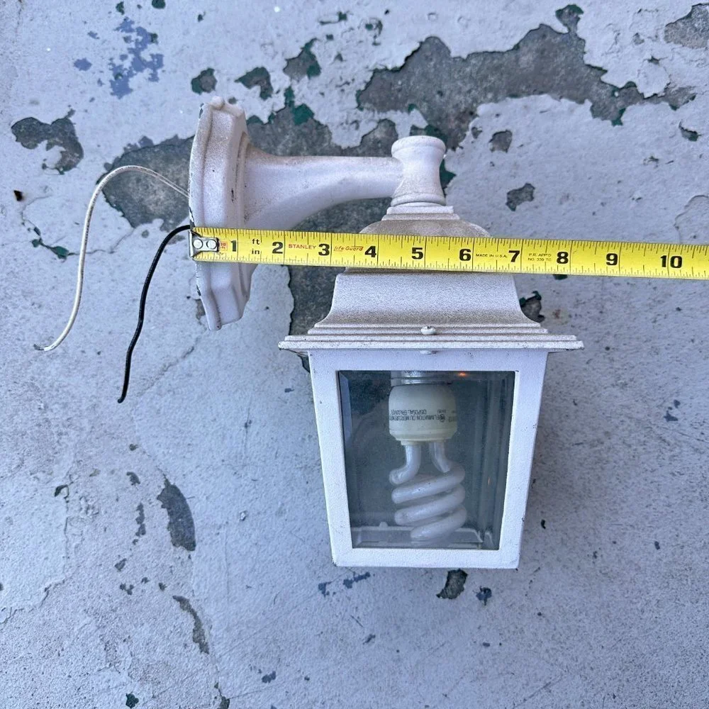 White Wall Mounted Outdoor Lantern
